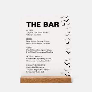 Gothic Halloween Black And Burgundy Wedding Acrylic Sign