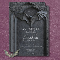 Gothic Halloween Black Bat & Arch Wedding