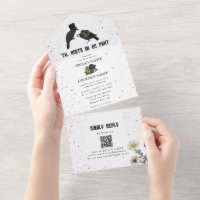 Gothic Halloween Black Roses Crows Wedding