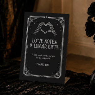 Gothic Halloween Bridal Shower Cards & Gifts Pedestal Sign