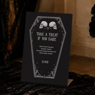 Gothic Halloween Bridal Shower Dessert  Pedestal Sign