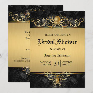 Gothic Halloween Bridal Shower Invitation