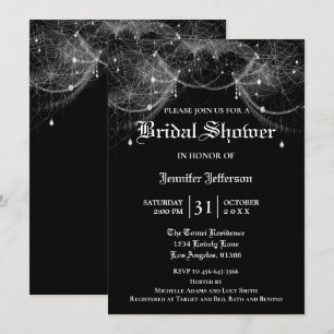 Gothic Halloween Bridal Shower Invitation
