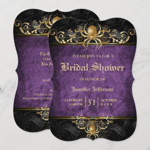 Gothic Halloween Bridal Shower Invitation