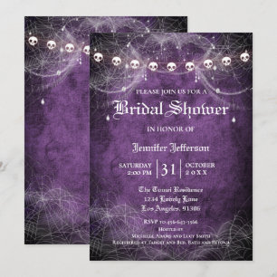 Gothic Halloween Bridal Shower Invitation