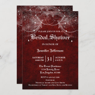 Gothic Halloween Bridal Shower Invitation