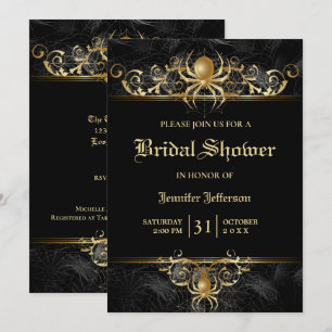 Gothic Halloween Bridal Shower Invitation