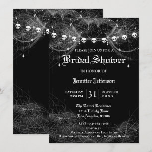 Gothic Halloween Bridal Shower Invitation