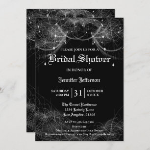 Gothic Halloween Bridal Shower Invitation