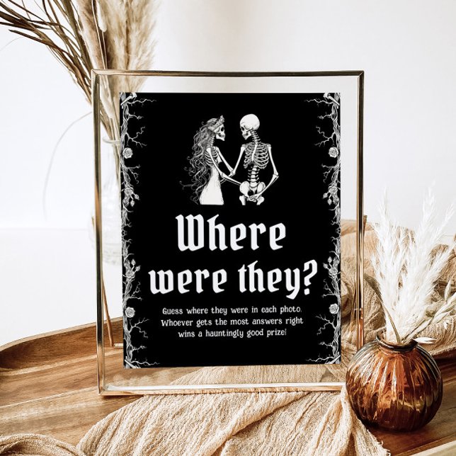 Gothic Halloween Bridal Shower Where were they Poster (Creator Uploaded)