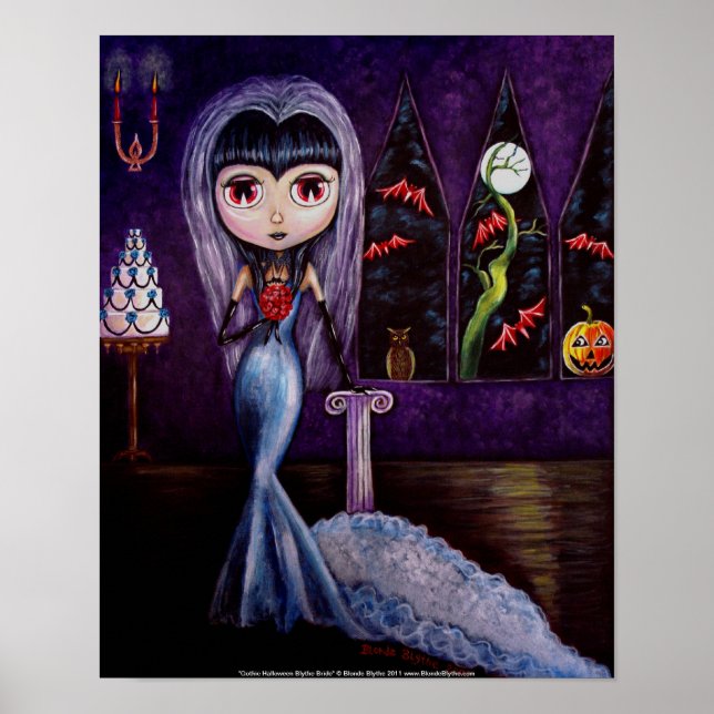 Gothic Halloween Bride Poster (Front)