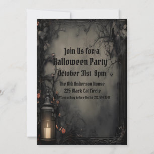 Gothic, Halloween Costume Party Invitation