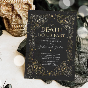Gothic Halloween Couples Shower Engagement Invitation