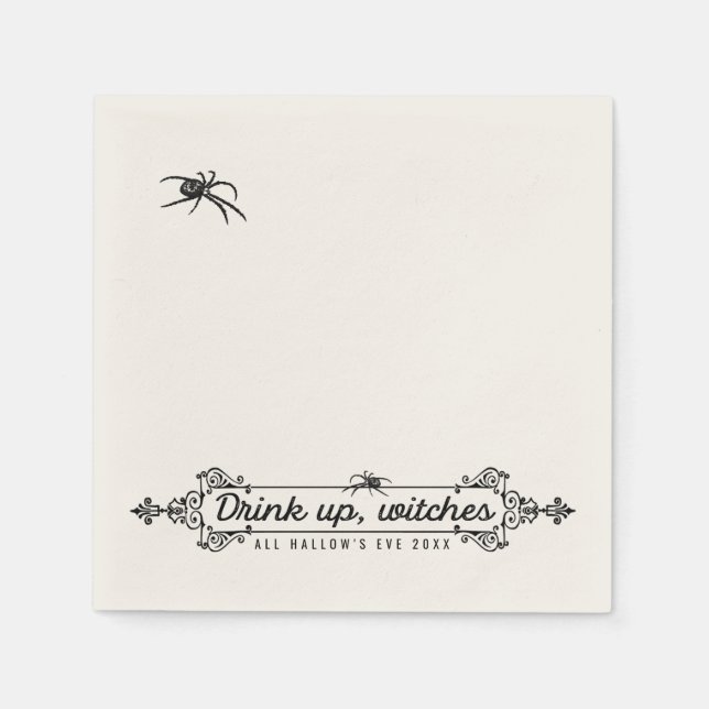 Gothic Halloween | Drink Up Witches Napkin (Front)