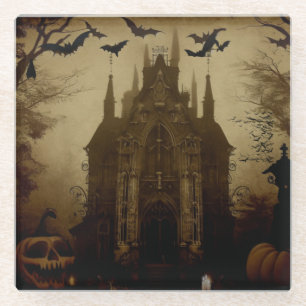Gothic/Halloween/fall/pumpkin  Glass Coaster