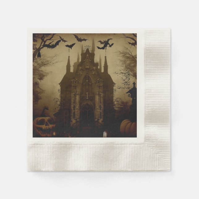 Gothic/Halloween/fall/pumpkin  Napkin (Front)