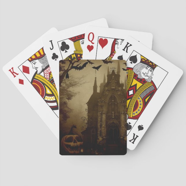 Gothic/Halloween/fall/pumpkin  Playing Cards (Back)