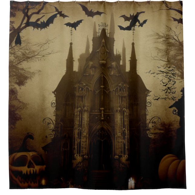 Gothic/Halloween/fall/pumpkin  Shower Curtain (Front)