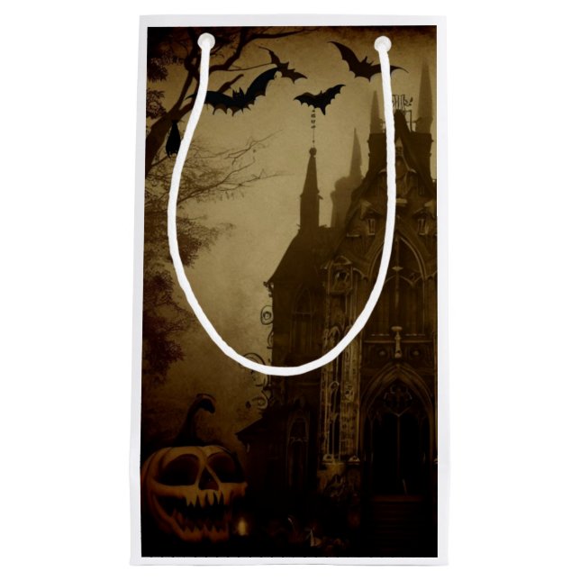 Gothic/Halloween/fall/pumpkin  Small Gift Bag (Front)