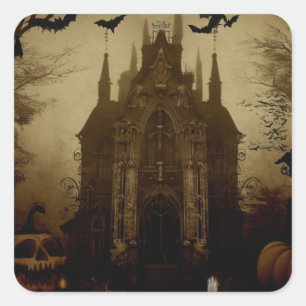 Gothic/Halloween/fall/pumpkin Square Sticker