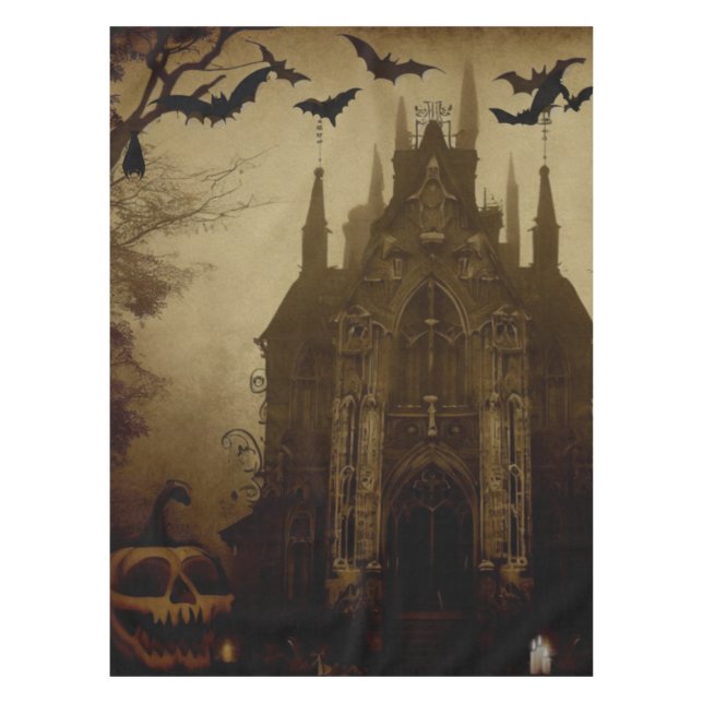 Gothic/Halloween/fall/pumpkin  Tablecloth (Front)