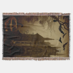 Gothic/Halloween/fall/pumpkin  Throw Blanket