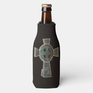 Gothic Halloween Graveyard Headstone Cross Drawing Bottle Cooler