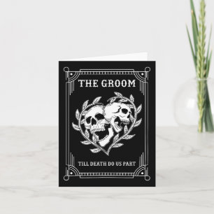 Gothic Halloween Groom Bride Wedding Bachelorette Card