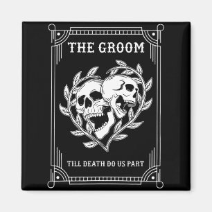 Gothic Halloween Groom Bride Wedding Bachelorette  Magnet