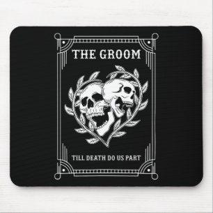 Gothic Halloween Groom Bride Wedding Chelorette Pa Mouse Mat