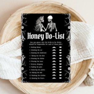 Gothic Halloween Honey Do List Bridal Shower Game Invitation