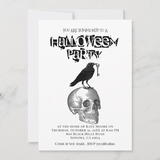 Gothic Halloween Invitation (Front)