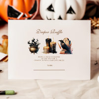 Gothic Halloween Little Boo Diapper Raffle