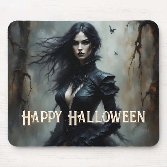 Gothic Halloween Night of Mystery Mouse Mat (Front)