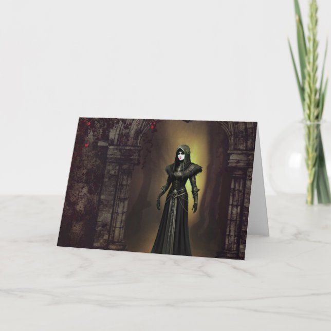 Gothic Halloween Party Invitation. Card (Front)