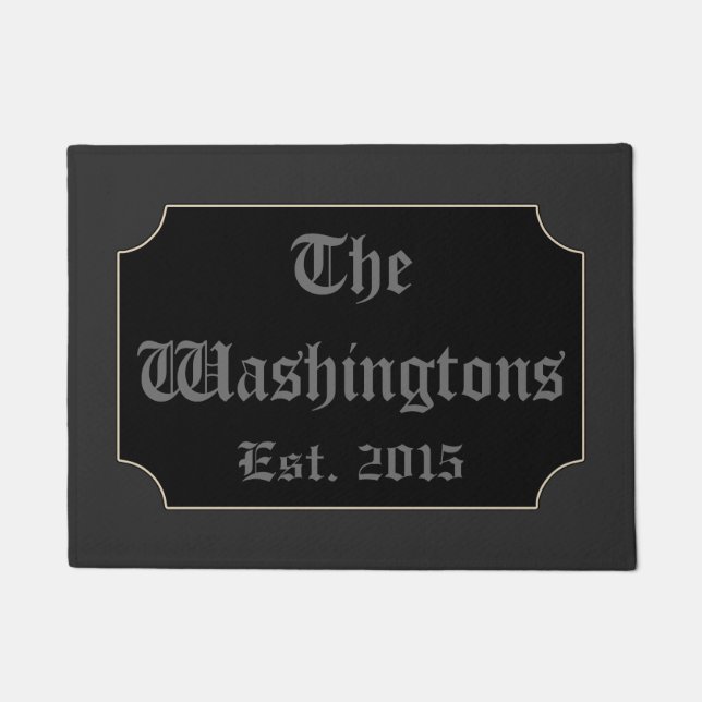 Gothic Halloween Personalised Doormat (Front)