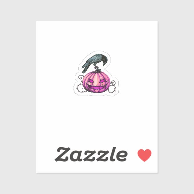 Gothic Halloween Pumpkin and Crow  (Sheet)