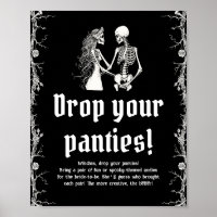 Gothic Halloween Skeleton Drop Your Panties Game