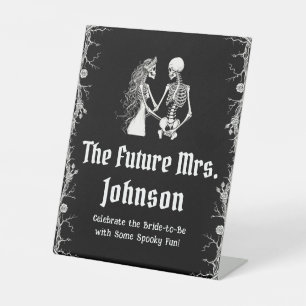 Gothic Halloween Skeleton The Future Mrs. Sign