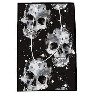 Gothic Halloween Skulls Spooky Season Medium Gift Bag