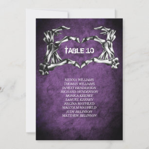 Gothic halloween Table Number Seating Chart