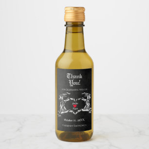 Gothic halloween Thank you Wine Bottle Label