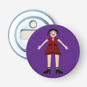 Gothic Halloween Vampire Lady Bottle Opener