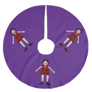 Gothic Halloween Vampire Lady Brushed Polyester Tree Skirt