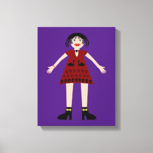 Gothic Halloween Vampire Lady Canvas Print