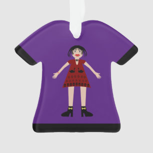 Gothic Halloween Vampire Lady Custom Name Ornament