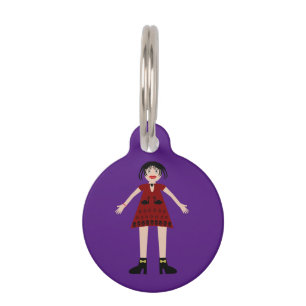 Gothic Halloween Vampire Lady Custom Pet Tag