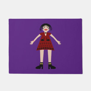Gothic Halloween Vampire Lady Doormat