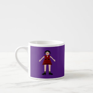 Gothic Halloween Vampire Lady Espresso Cup