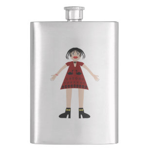 Gothic Halloween Vampire Lady Hip Flask
